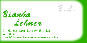 bianka lehner business card